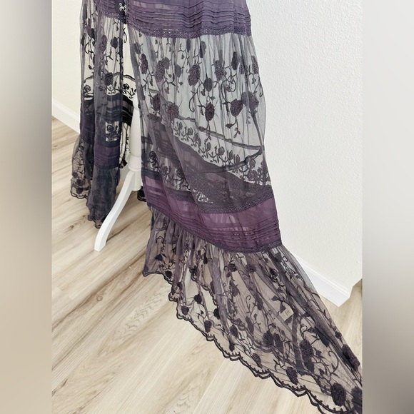 Free People On My Way Maxi Lace Embroidered Dress Size Small - Picture 8 of 14